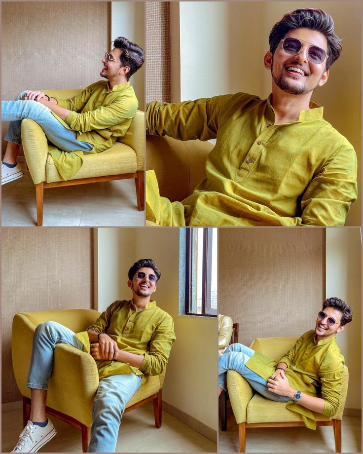 Darshan Raval Cotton Haldi Kurta For Men